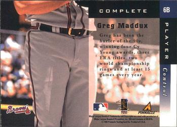 1998 Score Rookie & Traded - Complete Players #6B Greg Maddux Back