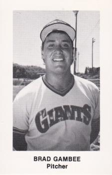 1986 Cramer Everett Giants Popcorn #NNO Brad Gambee Front