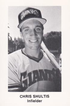 1986 Cramer Everett Giants Popcorn #NNO Chris Shultis Front