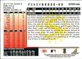 1998 Score Rookie & Traded - Showcase Series #RTPP109 Pokey Reese Back