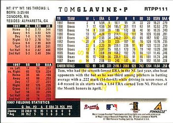 1998 Score Rookie & Traded - Showcase Series #RTPP111 Tom Glavine Back