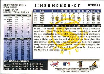 1998 Score Rookie & Traded - Showcase Series #RTPP11 Jim Edmonds Back