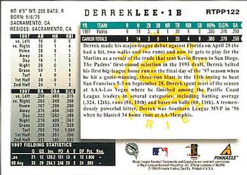 1998 Score Rookie & Traded - Showcase Series #RTPP122 Derrek Lee Back