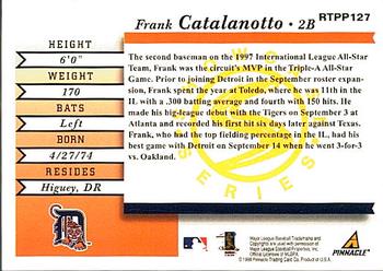 1998 Score Rookie & Traded - Showcase Series #RTPP127 Frank Catalanotto Back