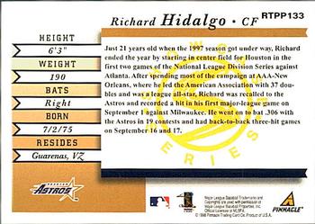 1998 Score Rookie & Traded - Showcase Series #RTPP133 Richard Hidalgo Back