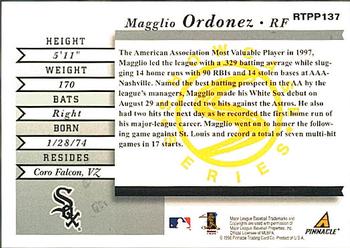 1998 Score Rookie & Traded - Showcase Series #RTPP137 Magglio Ordonez Back