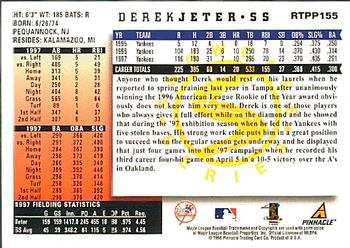 1998 Score Rookie & Traded - Showcase Series #RTPP155 Derek Jeter Back