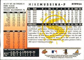 1998 Score Rookie & Traded - Showcase Series #RTPP24 Mike Mussina Back