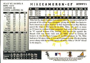 1998 Score Rookie & Traded - Showcase Series #RTPP71 Mike Cameron Back