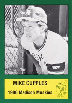 1986 Madison Muskies #7 Mike Cupples Front