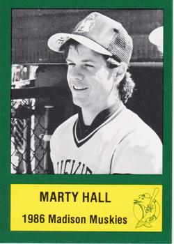 1986 Madison Muskies #10 Marty Hall Front
