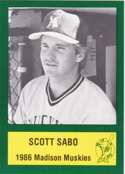1986 Madison Muskies #17 Scott Sabo Front
