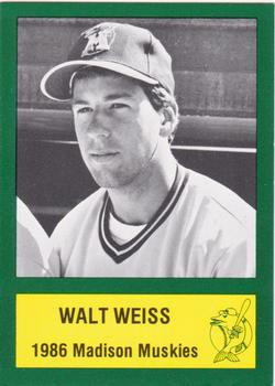1986 Madison Muskies #22 Walt Weiss Front