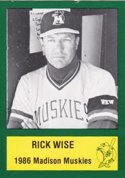 1986 Madison Muskies #27 Rick Wise Front