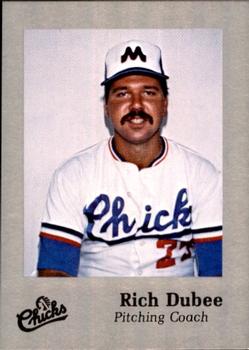 1986 Time Out Sports Memphis Chicks Silver #NNO Rich Dubee Front