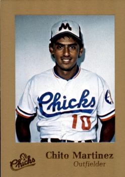 1986 Time Out Sports Memphis Chicks Gold #NNO Chito Martinez Front
