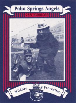1986 Palm Springs Angels Smokey #20 Ty Van Burkleo Front