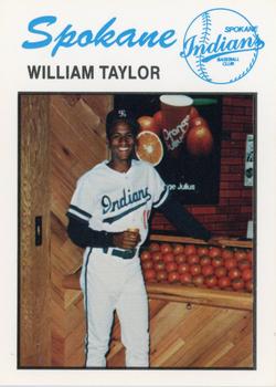 1986 University City Spokane Indians #NNO William Taylor Front