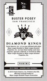 2015 Panini Diamond Kings - DK Minis #21 Buster Posey Back