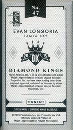 2015 Panini Diamond Kings - DK Minis #47 Evan Longoria Back