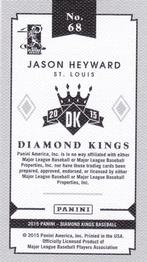 2015 Panini Diamond Kings - DK Minis #68 Jason Heyward Back