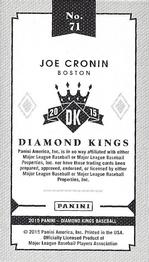 2015 Panini Diamond Kings - DK Minis #71 Joe Cronin Back