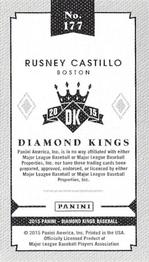 2015 Panini Diamond Kings - DK Minis #177 Rusney Castillo Back