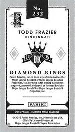2015 Panini Diamond Kings - DK Minis #232 Todd Frazier Back