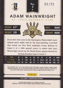 2015 Panini Diamond Kings - Framed Blue #2 Adam Wainwright Back