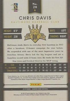 2015 Panini Diamond Kings - Framed Red #28 Chris Davis Back