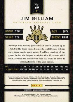 2015 Panini Diamond Kings - Framed Red #69 Jim Gilliam Back