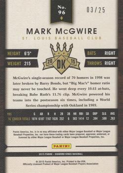 2015 Panini Diamond Kings - Gold #96 Mark McGwire Back