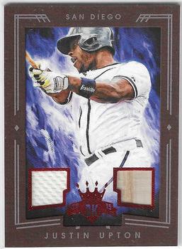 2015 Panini Diamond Kings - DK Framed Red Materials #83 Justin Upton Front