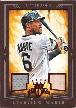 2015 Panini Diamond Kings - DK Framed Red Materials #126 Starling Marte Front