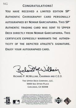 1998 SP Authentic - Chirography #NG Nomar Garciaparra Back