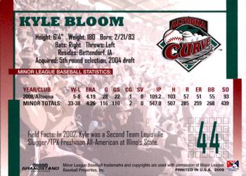 2009 Grandstand Altoona Curve #NNO Kyle Bloom Back