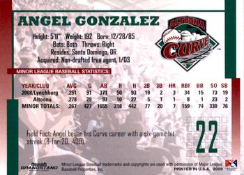 2009 Grandstand Altoona Curve #NNO Angel Gonzalez Back