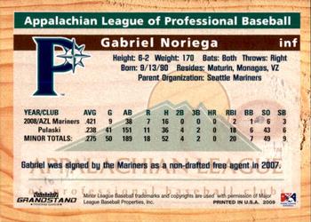 2009 Grandstand Appalachian League Top Prospects #NNO Gabriel Noriega Back