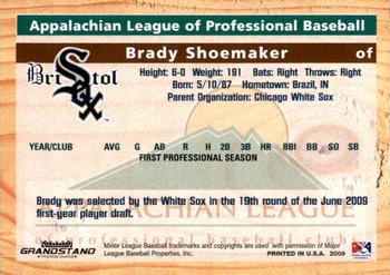 2009 Grandstand Appalachian League Top Prospects #NNO Brady Shoemaker Back