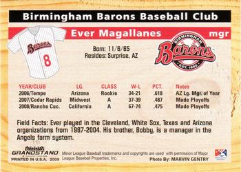 2009 Grandstand Birmingham Barons #NNO Ever Magallanes Back