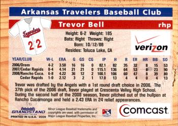 2009 Grandstand Arkansas Travelers #NNO Trevor Bell Back