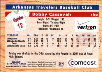 2009 Grandstand Arkansas Travelers #NNO Bobby Cassevah Back