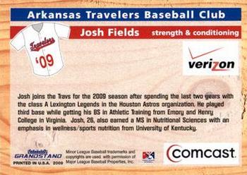 2009 Grandstand Arkansas Travelers #NNO Josh Fields Back