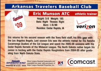 2009 Grandstand Arkansas Travelers #NNO Eric Munson Back