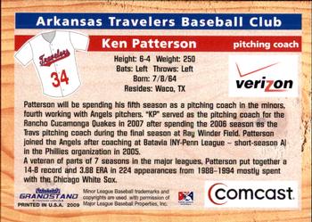 2009 Grandstand Arkansas Travelers #NNO Ken Patterson Back