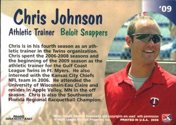 2009 Grandstand Beloit Snappers Update #NNO Chris Johnson Back