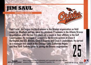 2009 Grandstand Bluefield Orioles #NNO Jim Saul Back