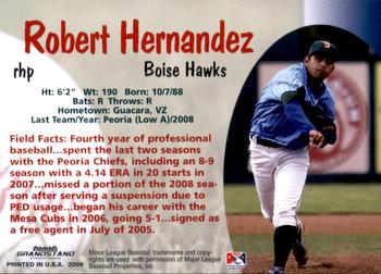 2009 Grandstand Boise Hawks #NNO Robert Hernandez Back