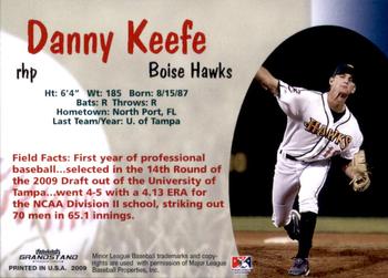 2009 Grandstand Boise Hawks #NNO Danny Keefe Back