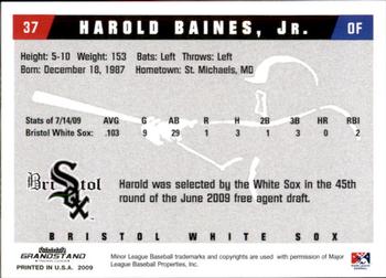 2009 Grandstand Bristol White Sox #NNO Harold Baines Jr. Back